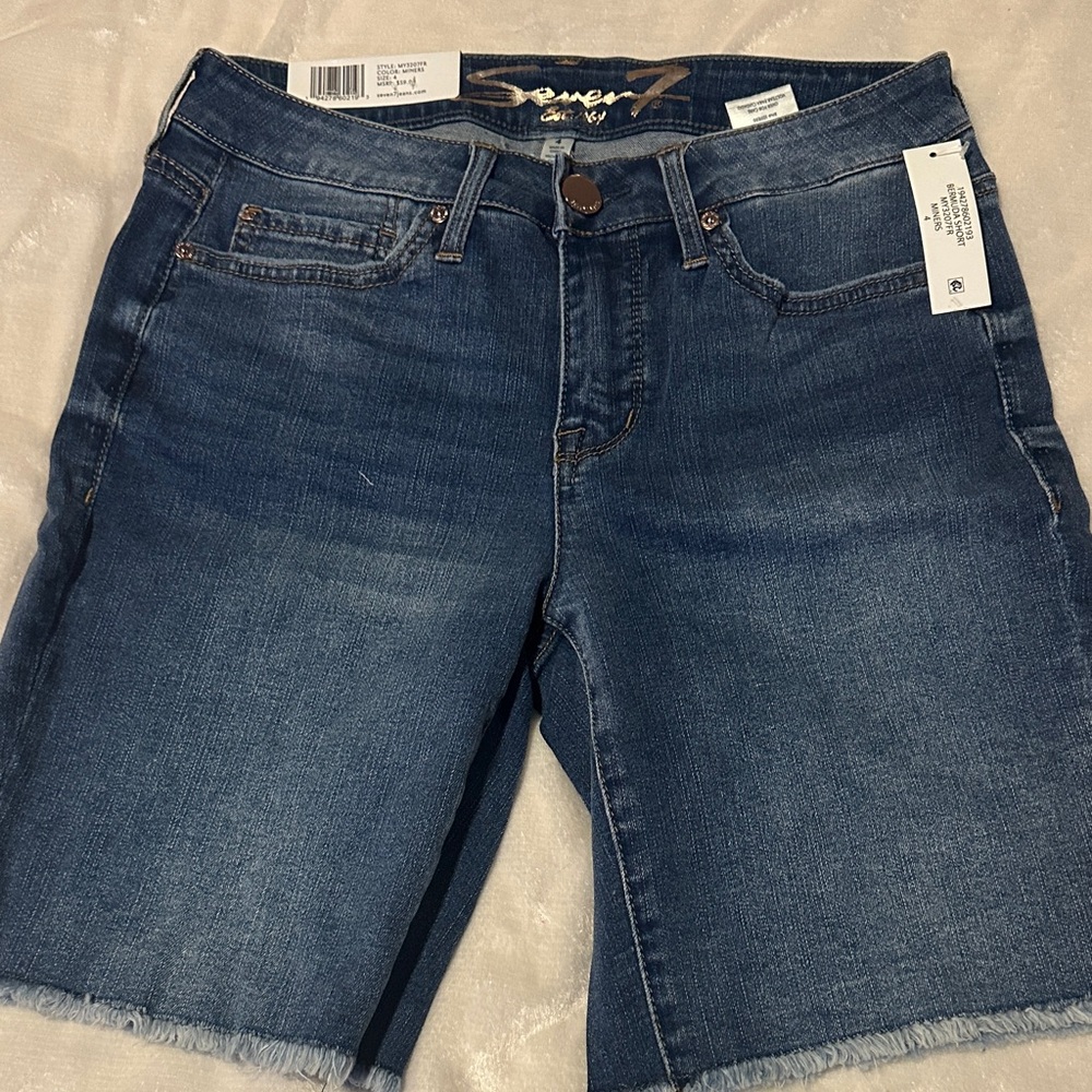 7 For All Mankind Classic Blue Jean Shorts